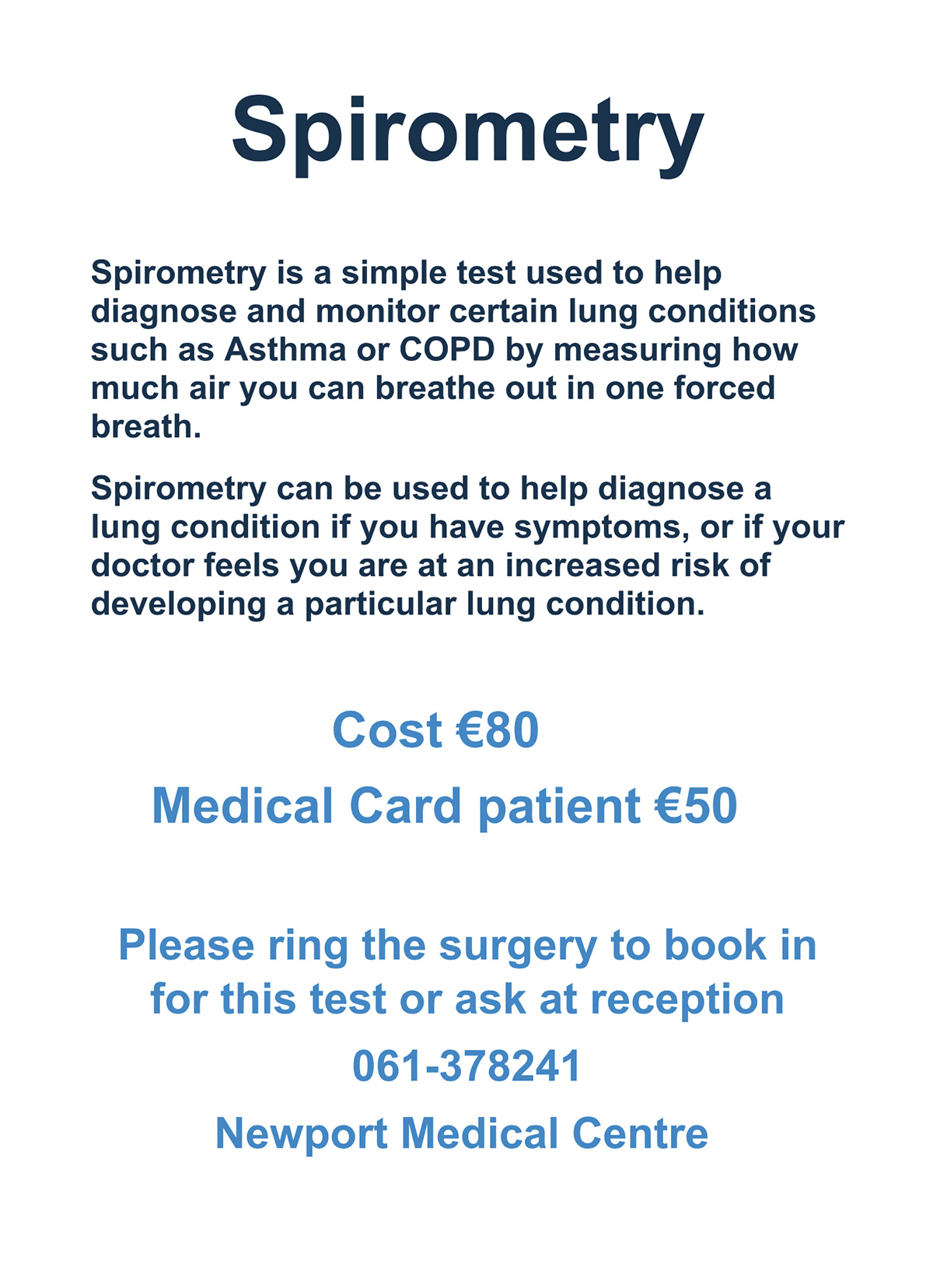 Newport Medical Centre - Spirometry